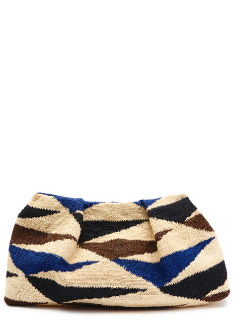 SENSI STUDIO-Sisal straw clutch