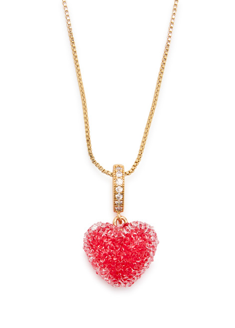 CRYSTAL HAZE-Jelly Heart 18kt gold-plated necklace