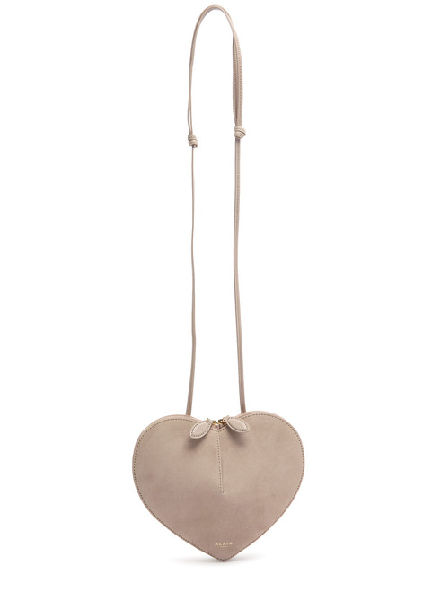 ALAÏA-Le Coeur suede cross-body bag