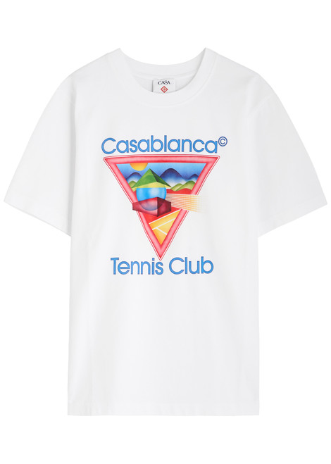 CASABLANCA-Tennis Club printed cotton T-shirt 