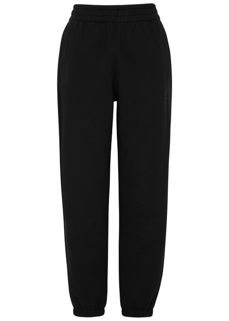 ALEXANDERWANG.T-Black logo cotton-blend sweatpants