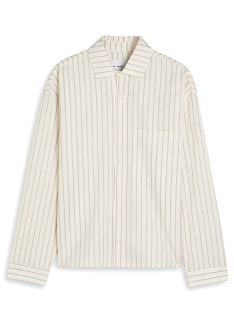 MKI MIYUKI ZOKU-Box Dress striped seersucker shirt