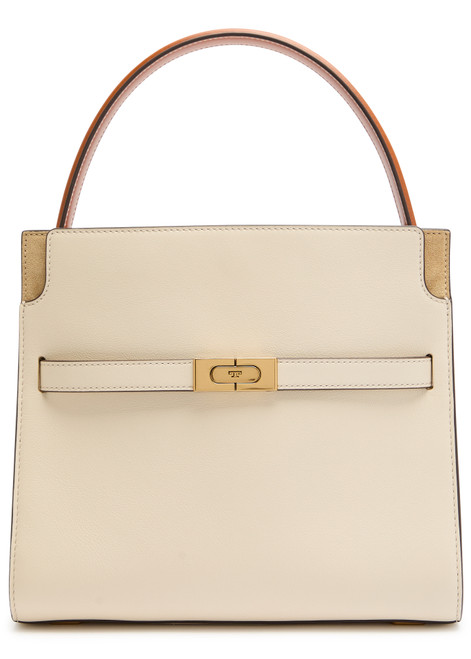 TORY BURCH-Lee Radziwill Double small leather top handle bag