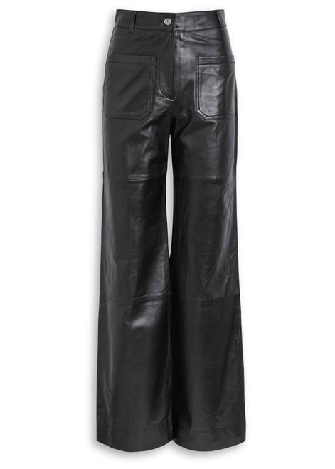 VICTORIA BECKHAM-Alina leather trousers 