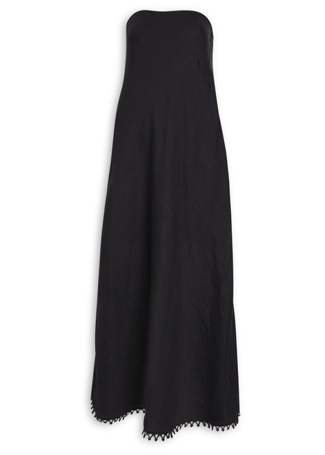 SKALL STUDIO-Victoria strapless linen maxi dress