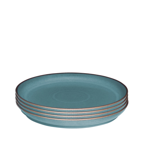 DENBY-Denby azure set of 4 coupe dinner plates