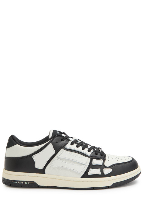Skel panelled leather sneakers