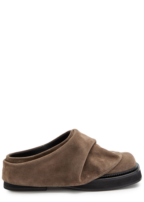 THE ATTICO-Mini Robin gathered suede mules