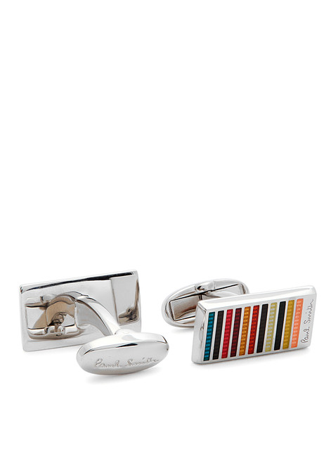 PAUL SMITH-Signature Stripe cufflinks 