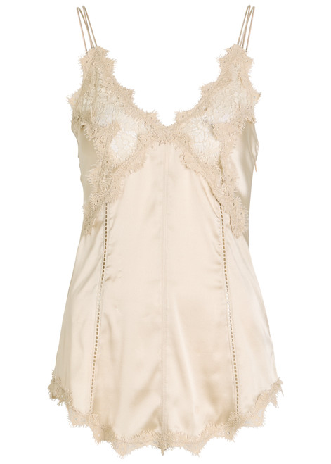 ISABEL MARANT-Diandra lace-embellished stretch-silk camisole top