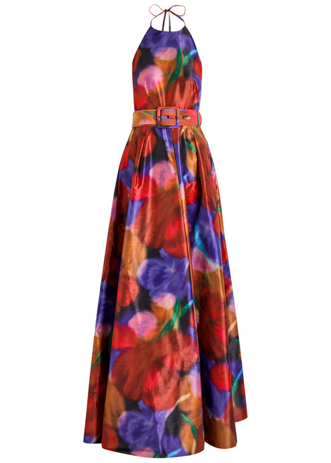 REBECCA VALLANCE-Carbaret Roses satin-twill gown