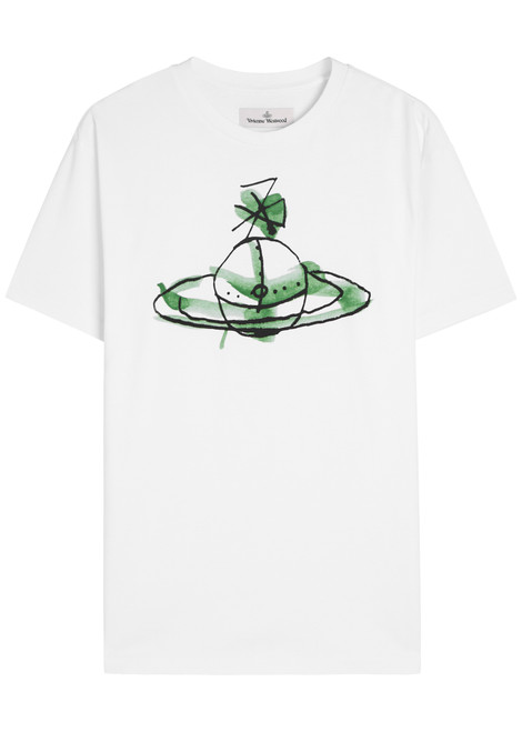 VIVIENNE WESTWOOD-Drawn Orb Classic cotton T-shirt 