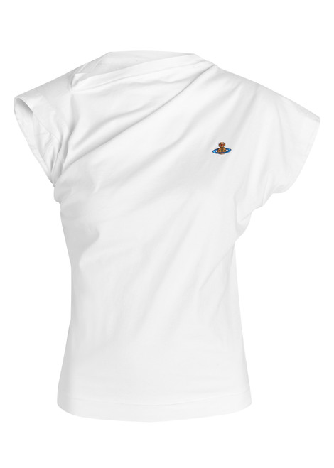 VIVIENNE WESTWOOD-Hebo asymmetric cotton T-shirt