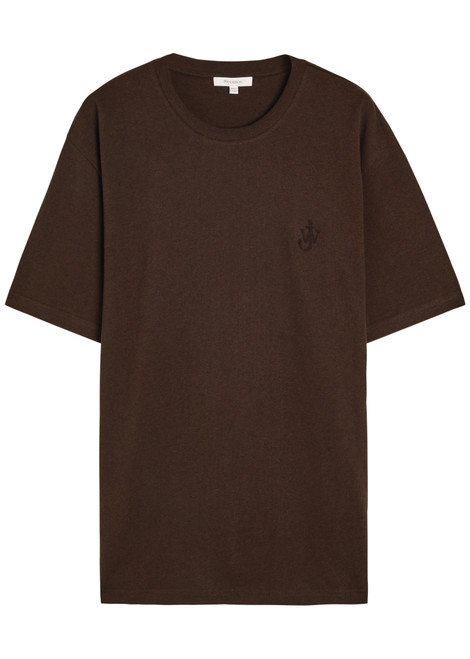 JW ANDERSON-Anchor embroidered cotton T-shirt