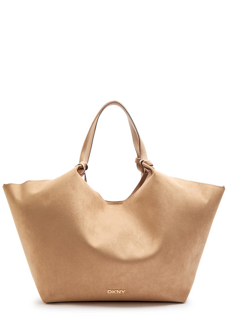DKNY-Paula large suede and leather tote bag 