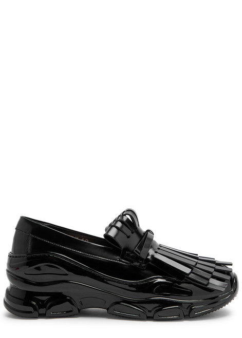 SIMONE ROCHA-Tracker Loafer fringed leather sneakers
