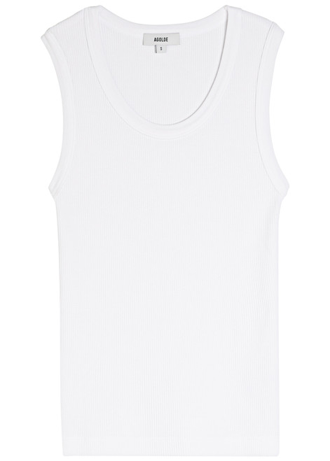 AGOLDE-Poppy ribbed cotton-blend tank