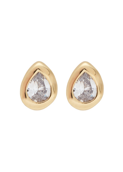 ASTRID & MIYU-Crystal-embellished 18kt gold-plated stud earrings