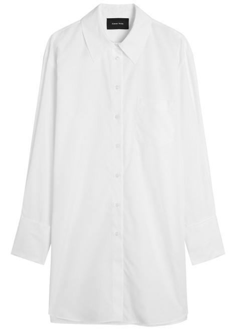 SIMONE ROCHA-Elongated Cuff Button Placket cotton-poplin shirt