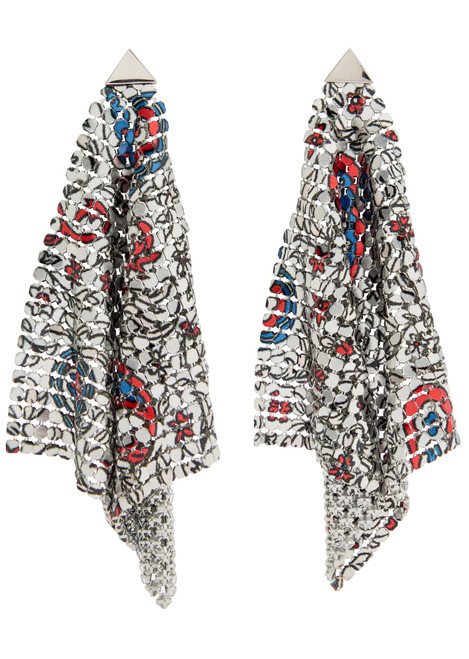 RABANNE-Chainmail drop earrings