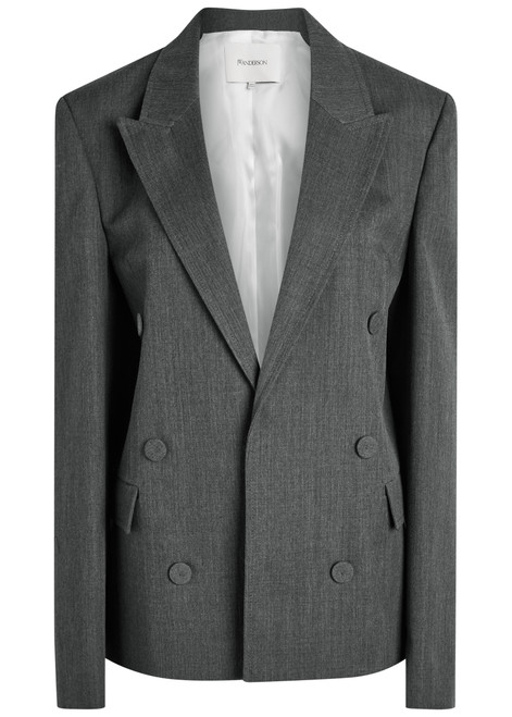 JW ANDERSON-Double Breasted Tailored wool blazer