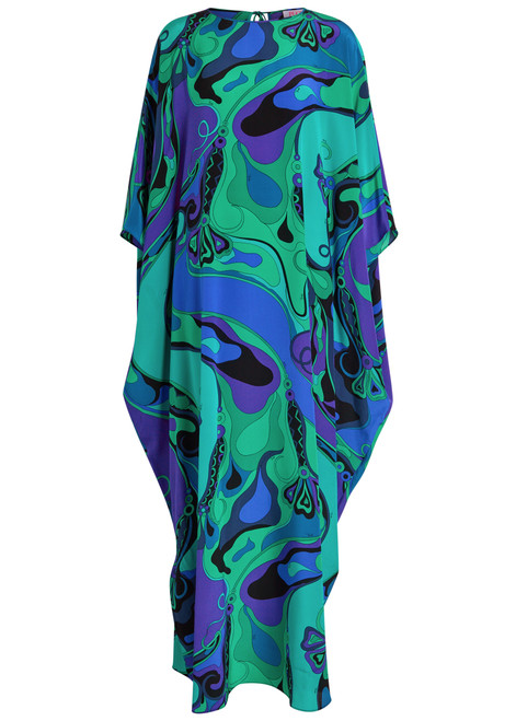 PUCCI-Printed silk-chiffon maxi kaftan dress