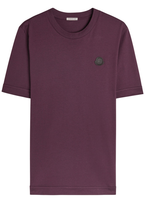 MONCLER-Logo-appliqué cotton T-shirt 