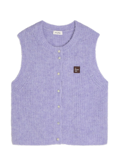 AMERICAN VINTAGE-Ribbed knitted vest