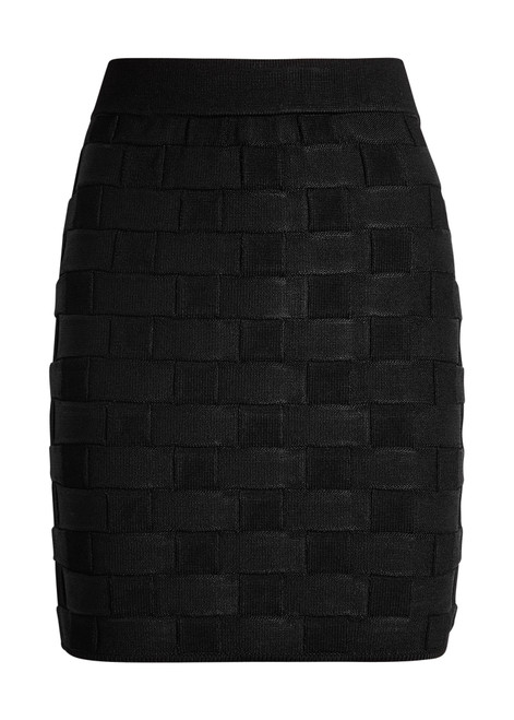 TOVE-Ash checked knit mini skirt