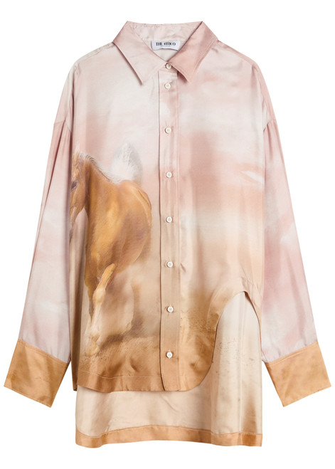 THE ATTICO-Printed silk shirt 