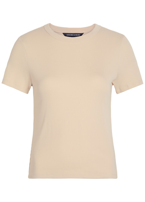 VERONICA BEARD-Pruitt ribbed stretch-cotton T-shirt
