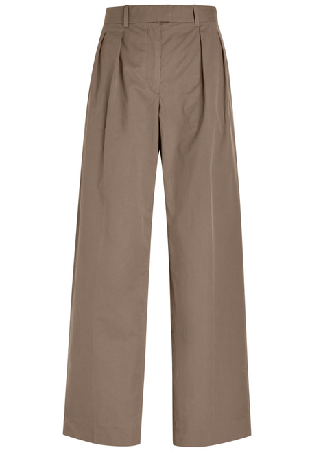 THE ROW-Alfidis pleated cotton-poplin trousers