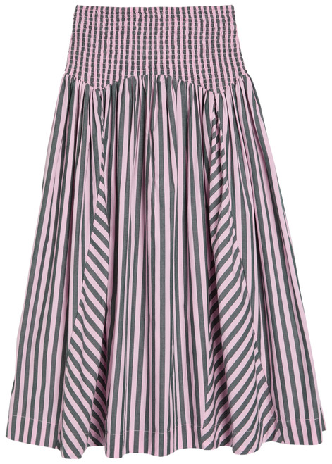 DAMSON MADDER-Layla striped cotton midi skirt