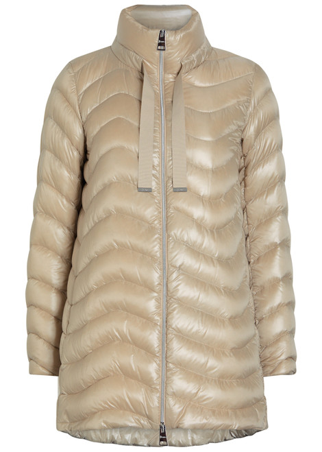 HERNO-Quilted glossed shell jacket