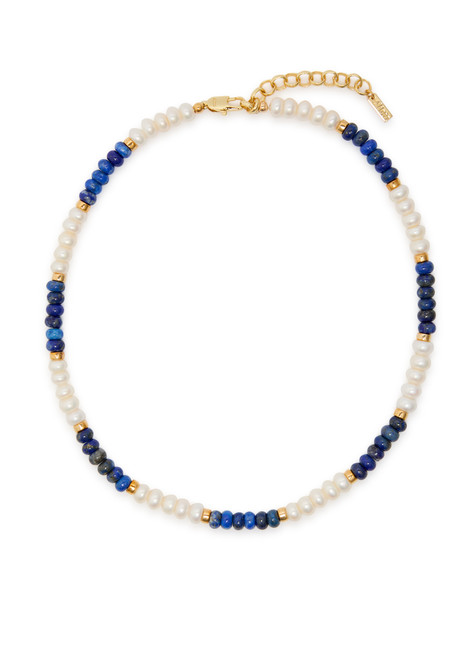 ELIOU-Carter beaded 18kt gold-plated necklace