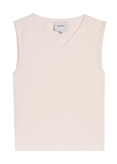 REFORMATION-Wren stretch-cotton top
