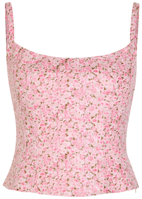 REFORMATION-Hattie floral-print linen top