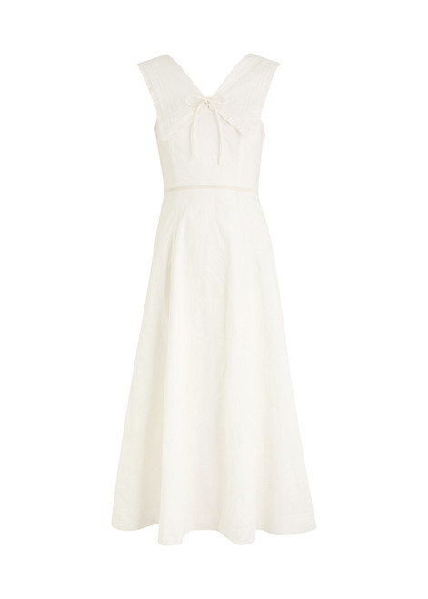 DAMSON MADDER-Fan Fan embroidered cotton midi dress
