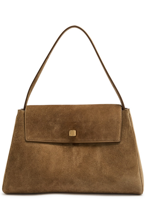 KHAITE-Audrey suede top handle bag