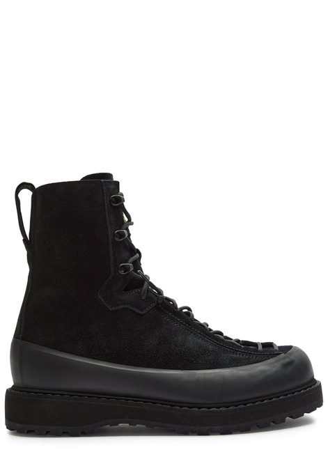 STONE ISLAND-Suede hiking boots
