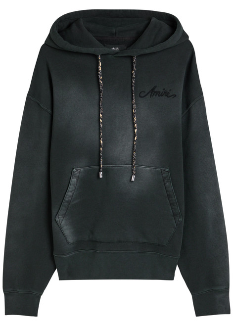 AMIRI-Bleach Bandana hooded cotton sweatshirt
