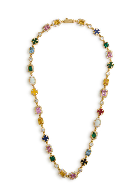 CERNUCCI-Multi gemstone motif necklace