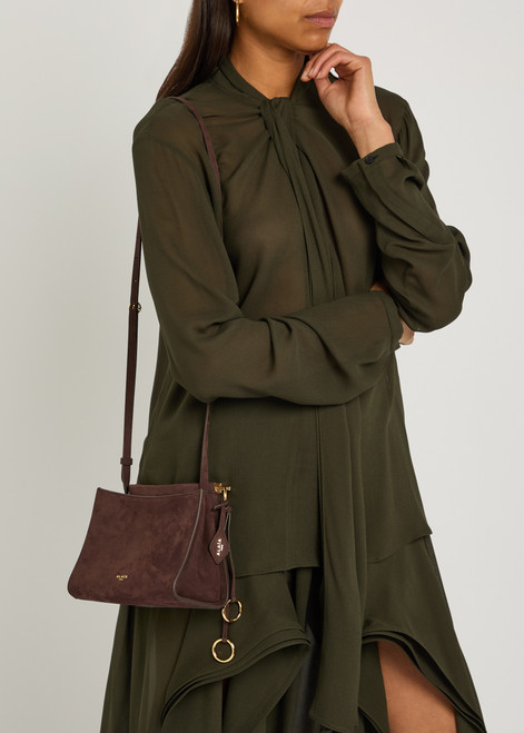 Nubuck small shoulder bag