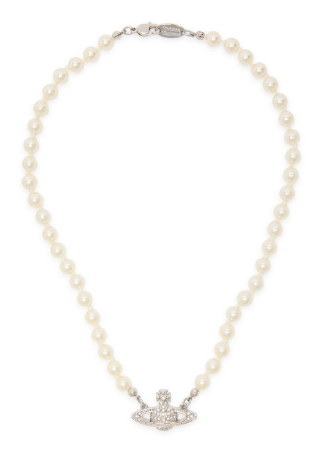 VIVIENNE WESTWOOD-Mini Bas Relief embellished pearl choker 