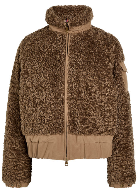 MONCLER-Coligny padded faux fur and shell jacket
