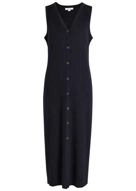VINCE-Ribbed stretch-knit midi dress