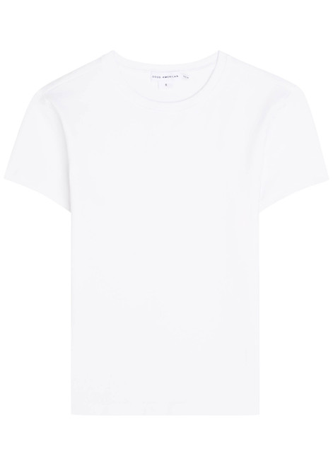 GOOD AMERICAN-Stretch-cotton T-shirt