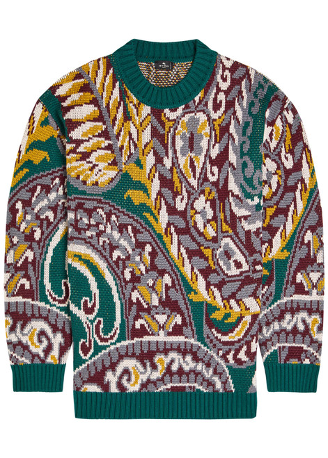 ETRO-Patterned wool-blend jumper