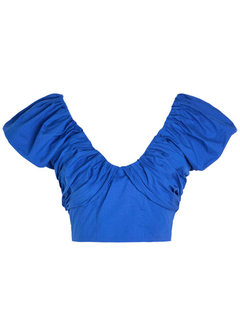 SISTER JANE-Diary gathered lyocell-blend top