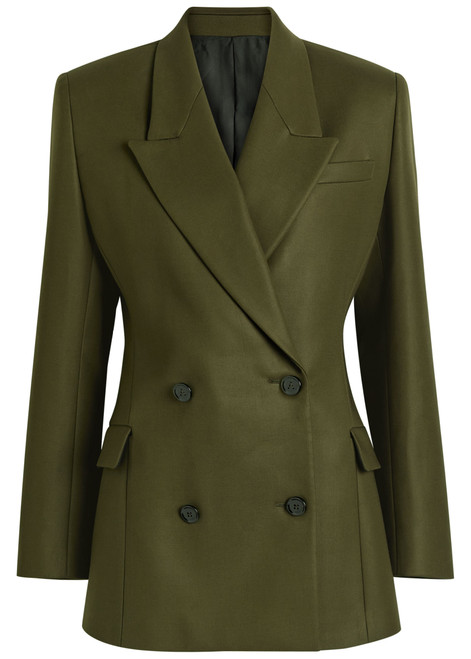 ALAÏA-Double-breasted cotton blazer